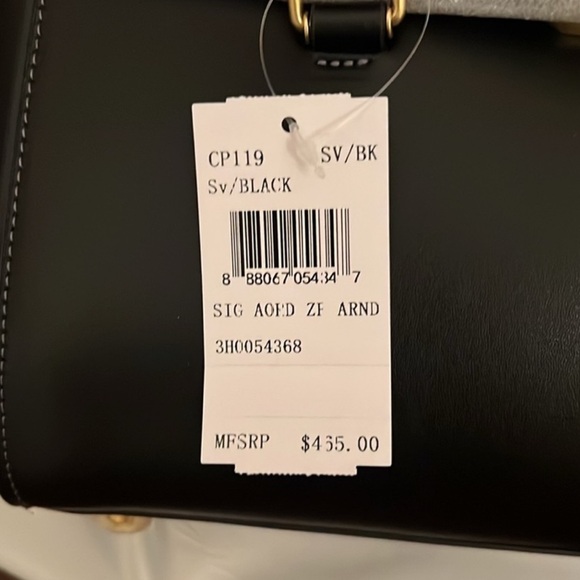 coach Broome Carryall Black Leather Handbag - Picture 8 of 11